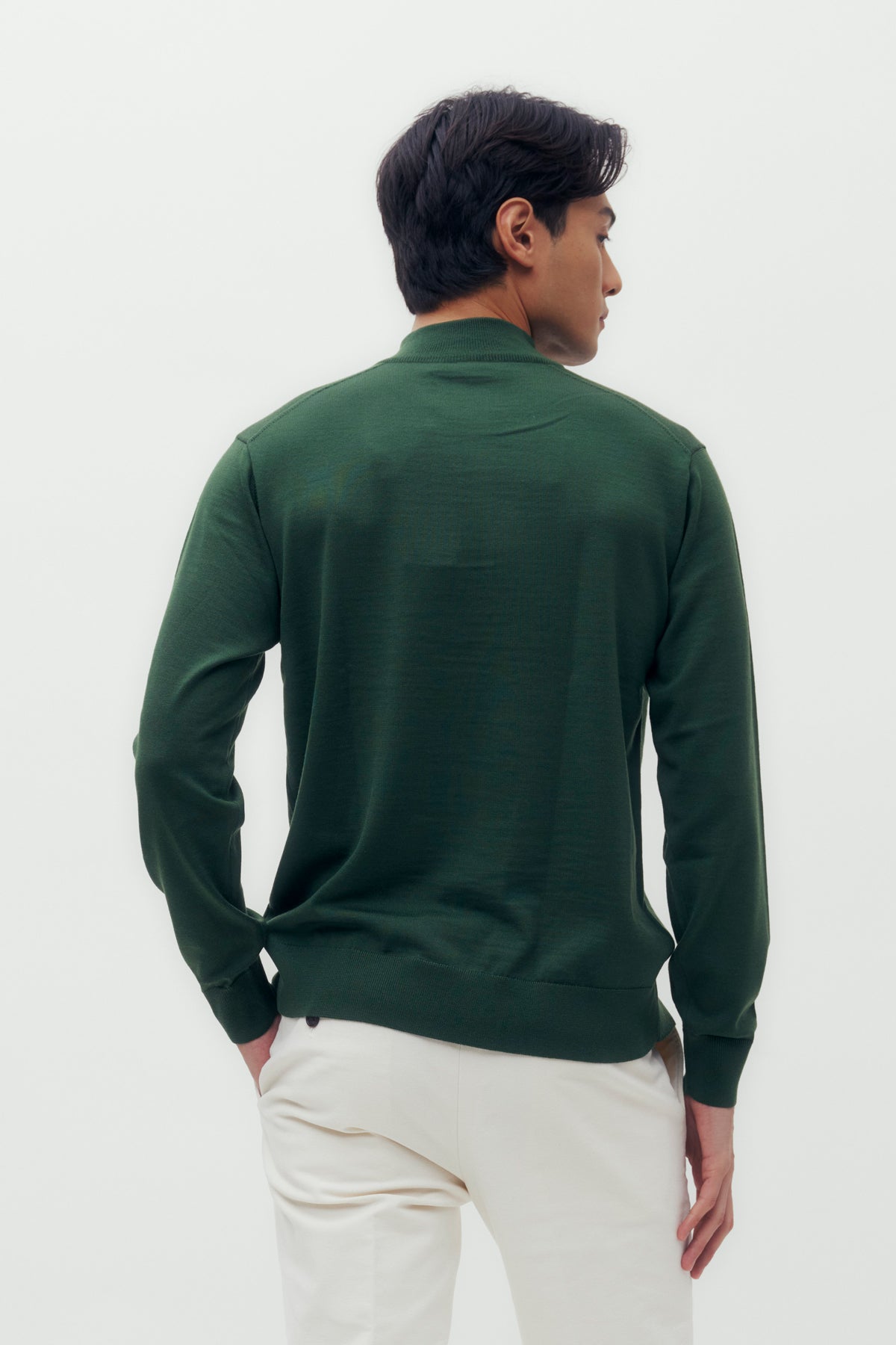 Stand Collar Polo Sweater