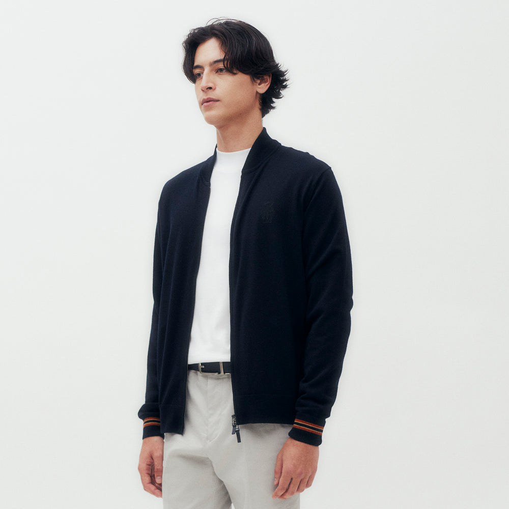 Two-way Zip Fastening Cardigan DGM