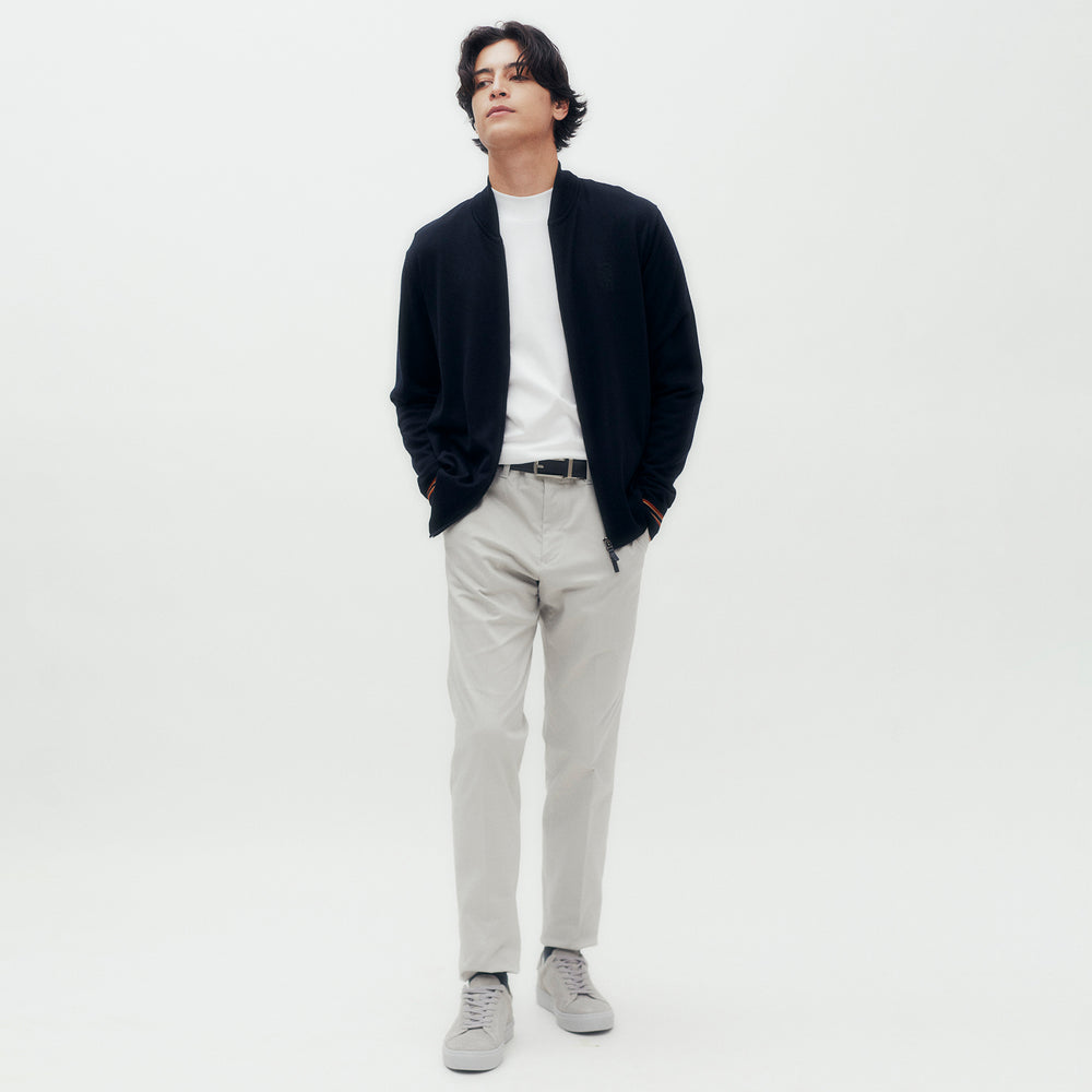 Two-way Zip Fastening Cardigan DGM