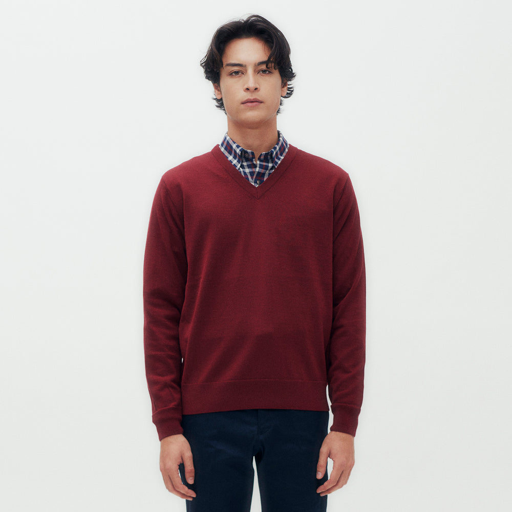 V-Neck Wool Sweater DG M