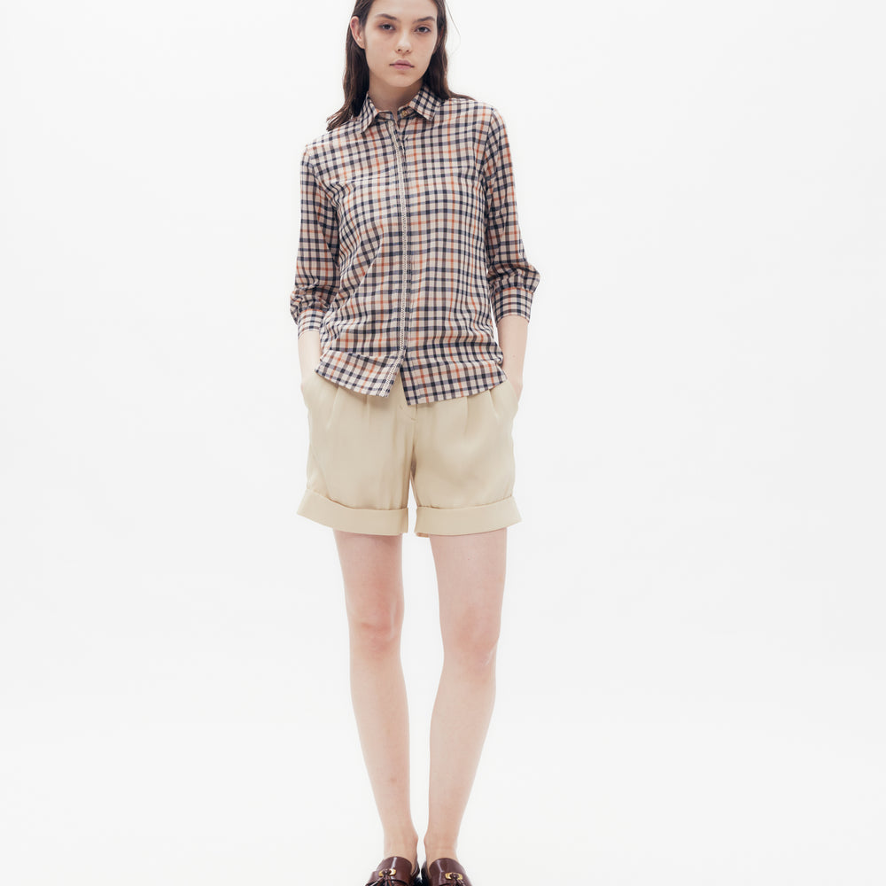 House Check Wool Blend Shirt DAKS Hong Kong