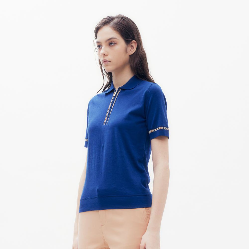 
                      
                        Check Piping Zip Polo Shirt DAKS Hong Kong
                      
                    