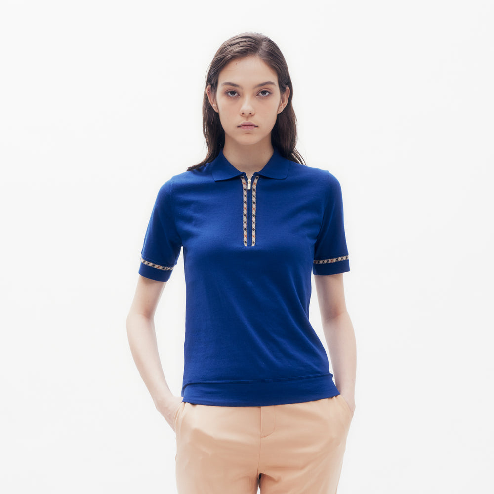 
                      
                        Check Piping Zip Polo Shirt DAKS Hong Kong
                      
                    