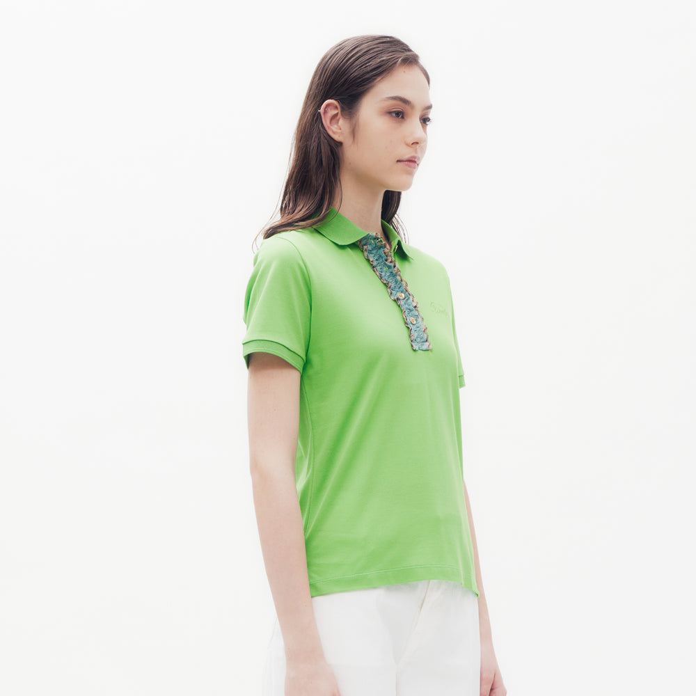 Lace Placket Polo Shirt DAKS Hong Kong