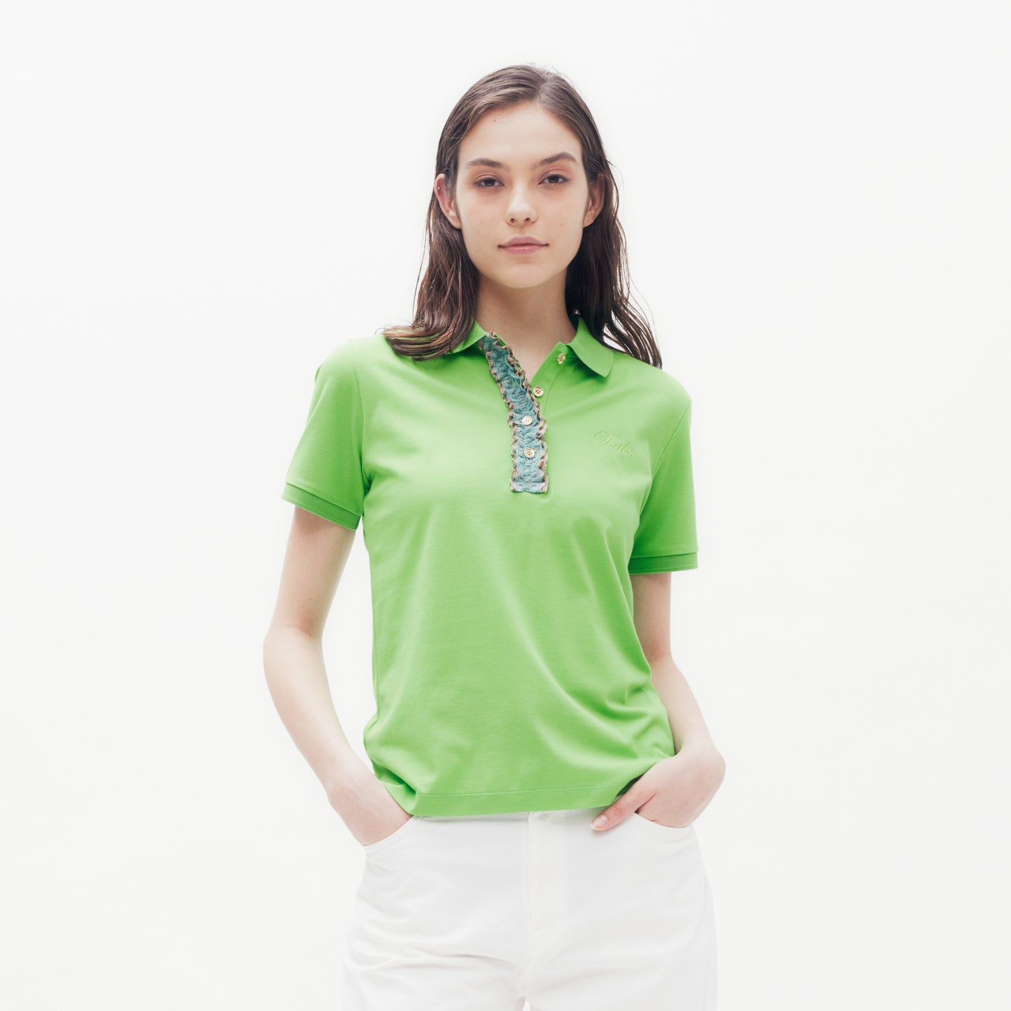 Lace Placket Polo Shirt DAKS Hong Kong