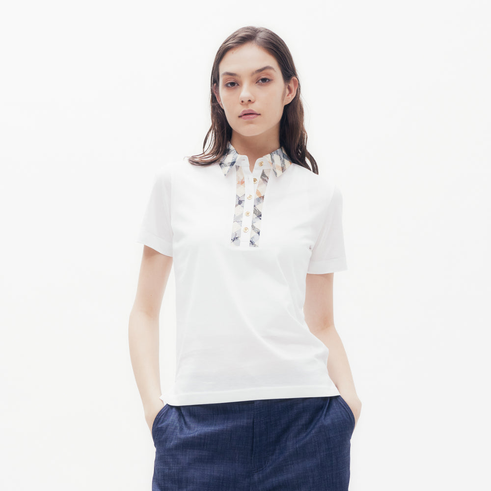 House Check Lace Collar Polo Shirt DAKS Hong Kong