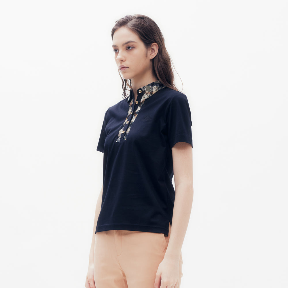 House Check Lace Collar Polo Shirt DAKS Hong Kong