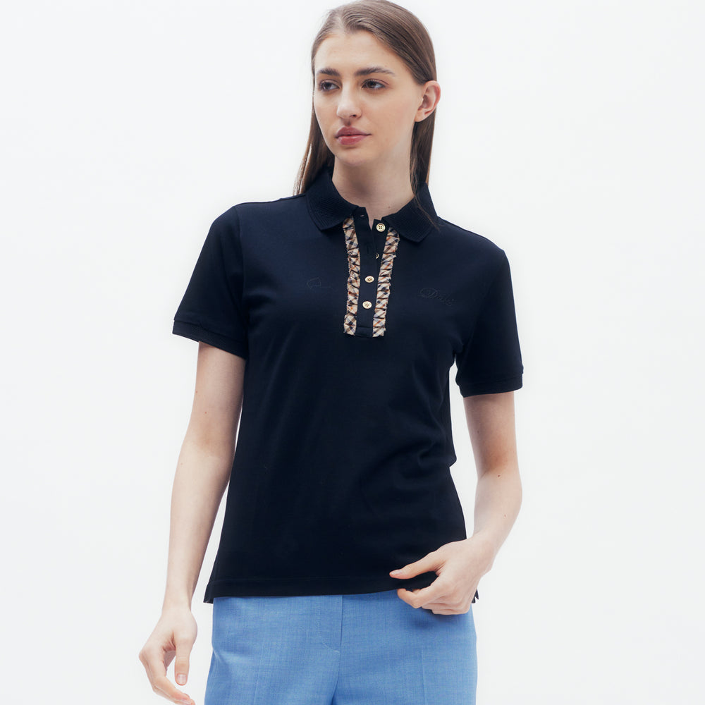 
                      
                        House Check Lace Placket Polo Shirt DG L
                      
                    