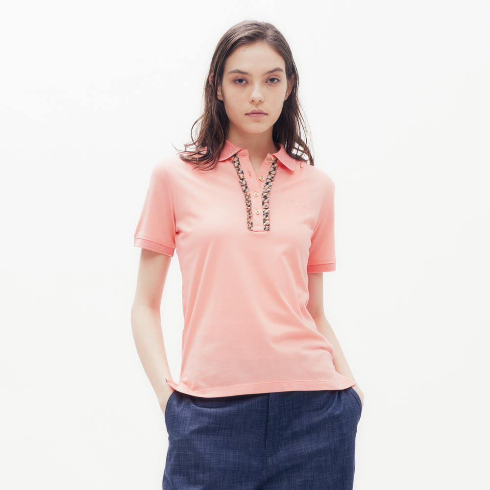 
                      
                        House Check Lace Placket Polo Shirt DG L
                      
                    