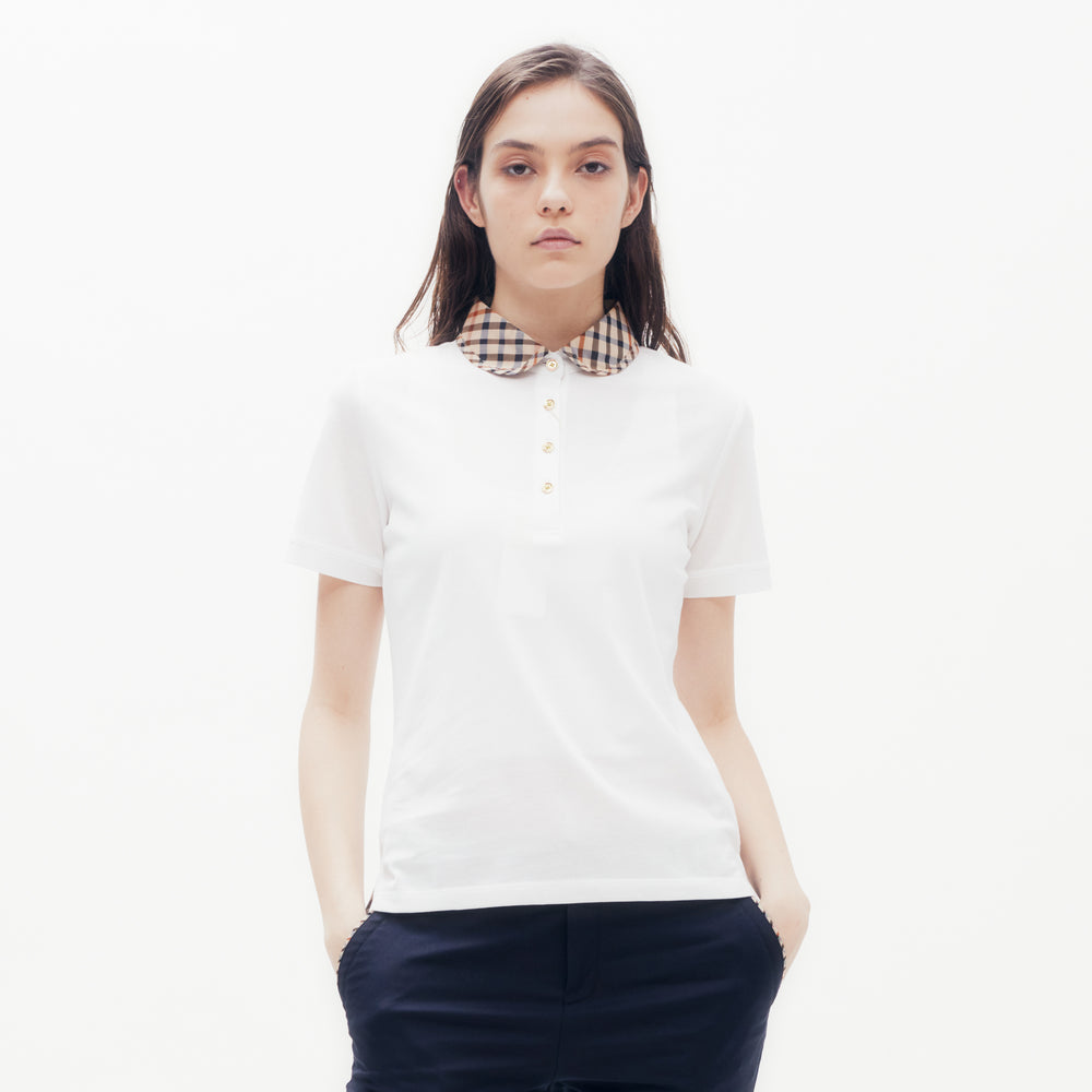 
                      
                        House Check Round Collar Polo Shirt DG L
                      
                    