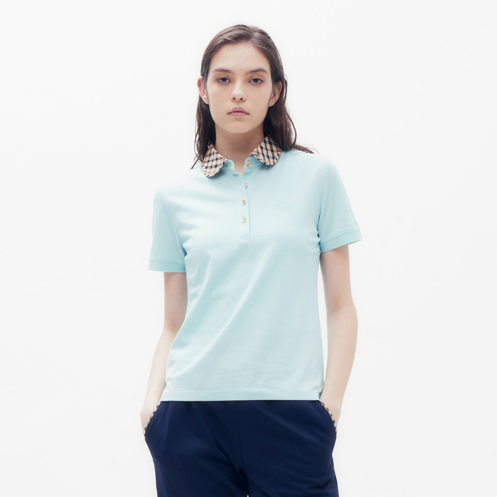 
                      
                        House Check Round Collar Polo Shirt DG L
                      
                    