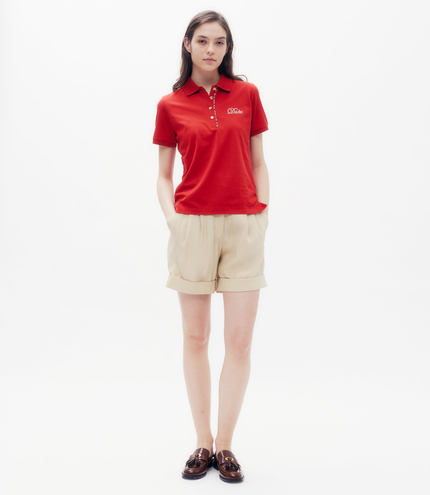 DAKS Crystal Logo Polo Shirt DG L