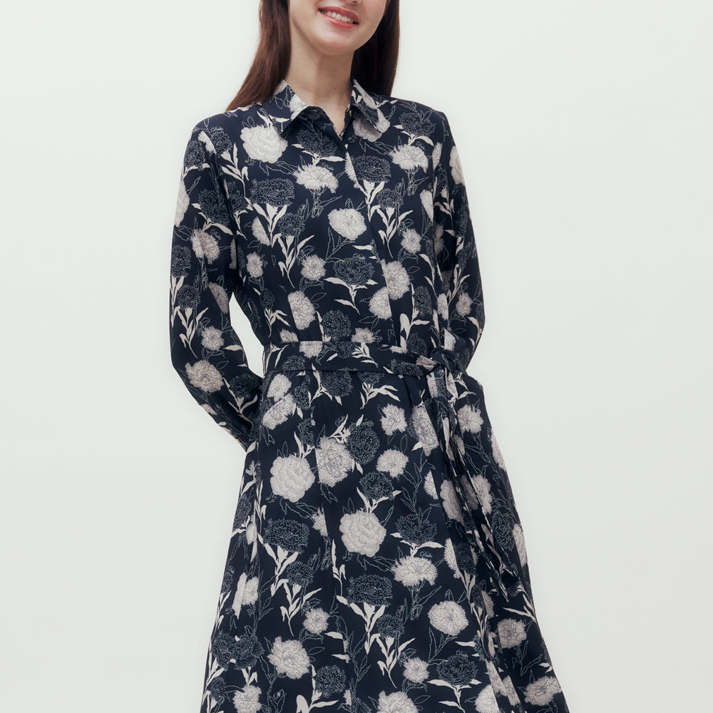 
                      
                        Carnation Print Shirt Dress
                      
                    