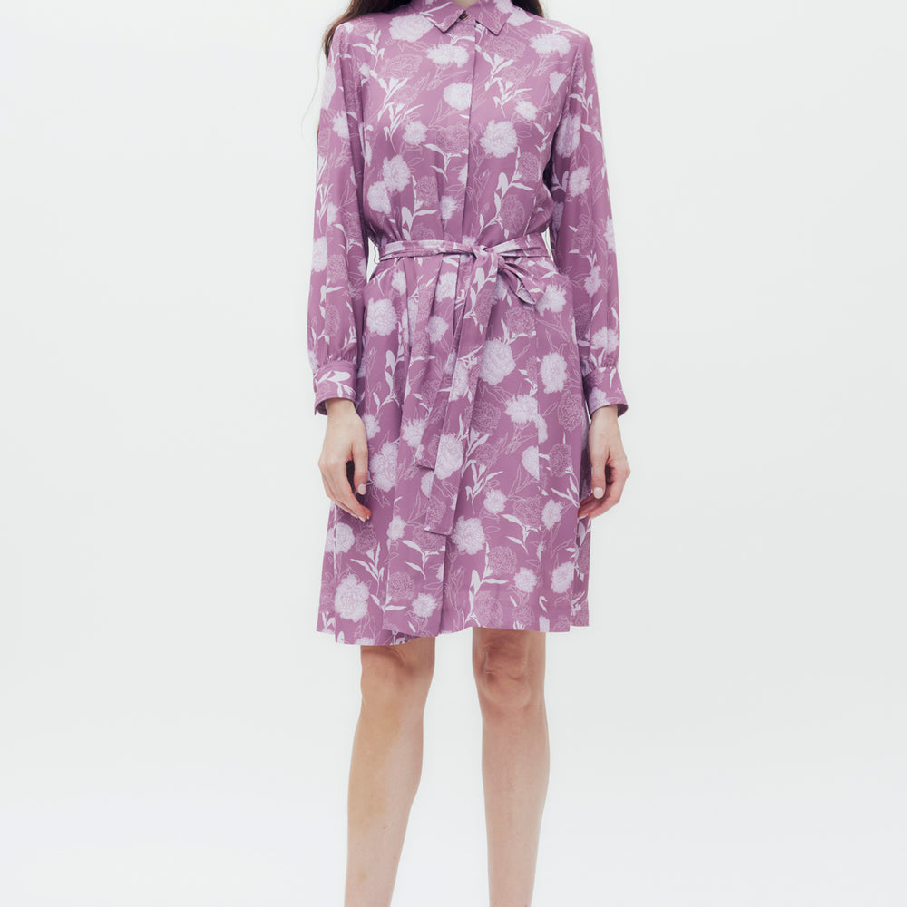 
                      
                        Carnation Print Shirt Dress
                      
                    