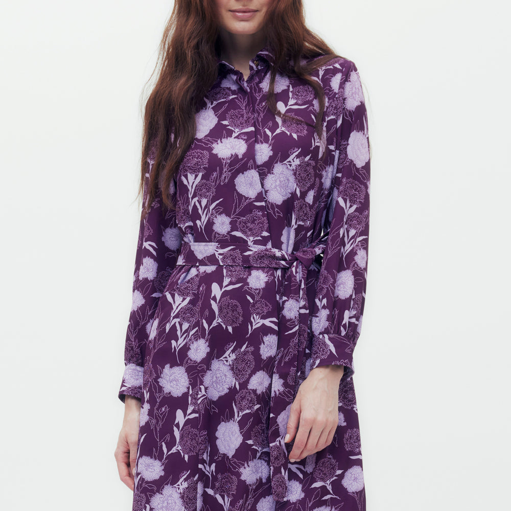 
                      
                        Carnation Print Shirt Dress
                      
                    