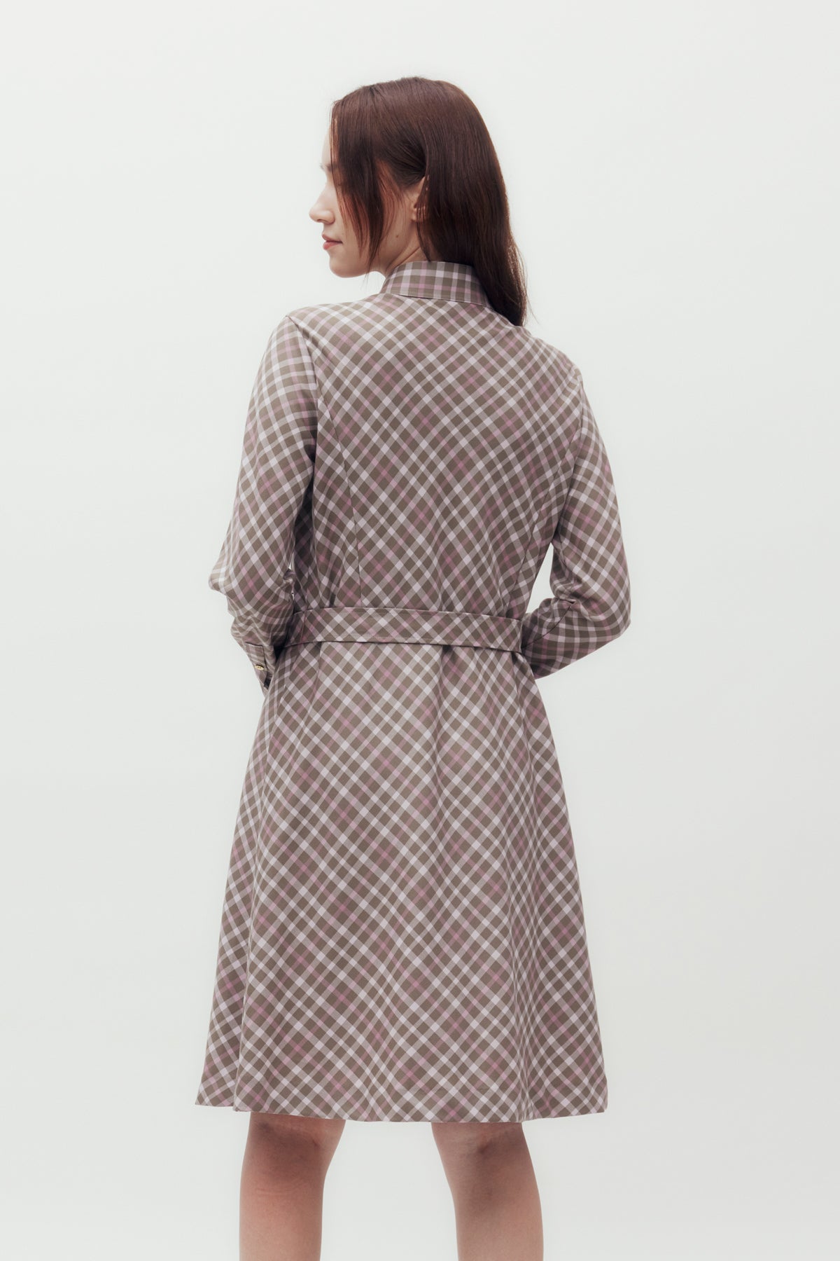 Bias Check Belt Dress