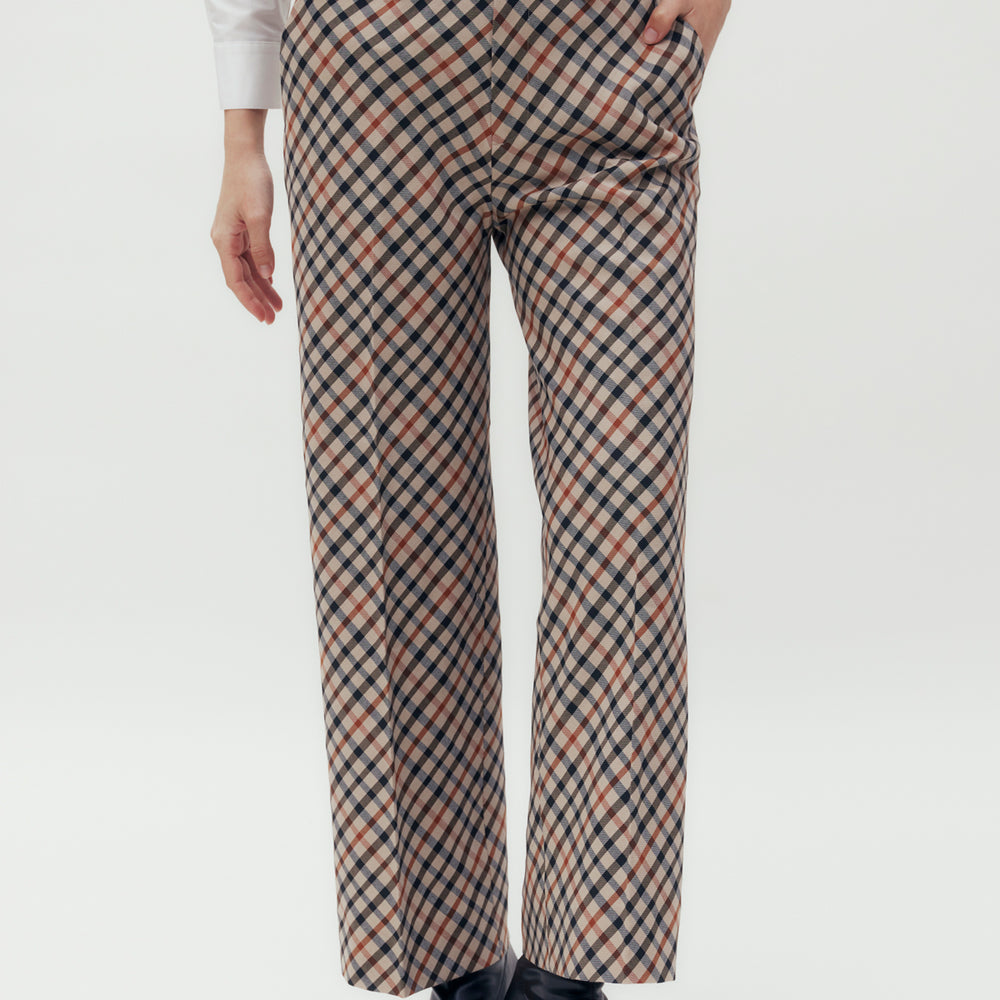 Bias House Check Culotte Pants