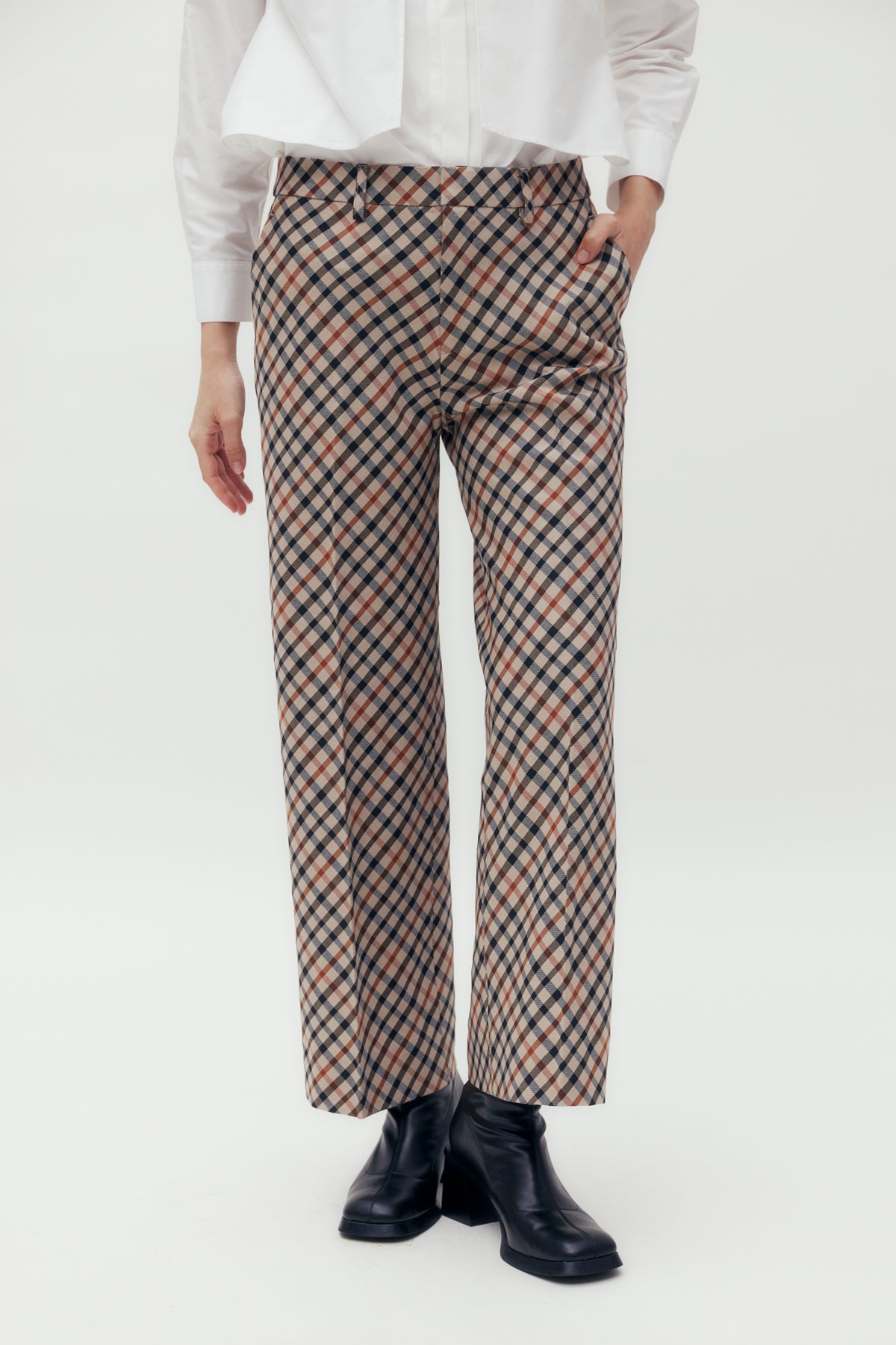 Bias House Check Culotte Pants