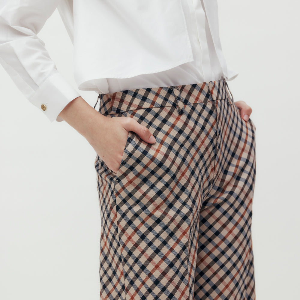 
                      
                        Bias House Check Culotte Pants
                      
                    