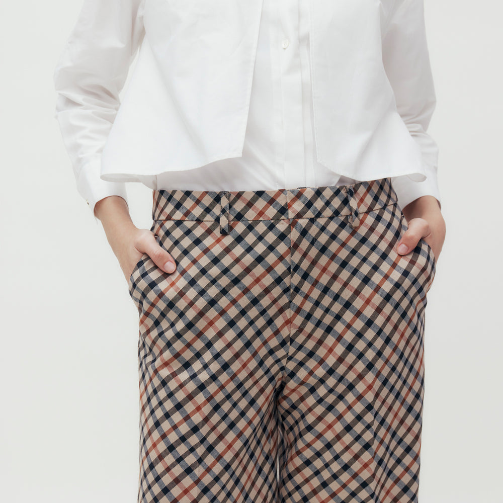 
                      
                        Bias House Check Culotte Pants
                      
                    