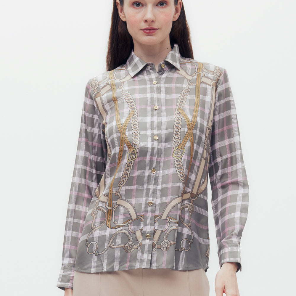 Belt and Chain Print Shirt