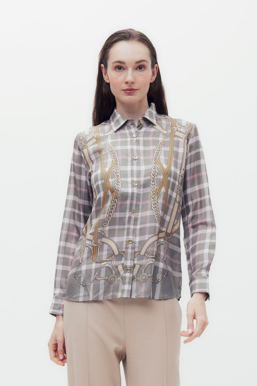 Belt and Chain Print Shirt