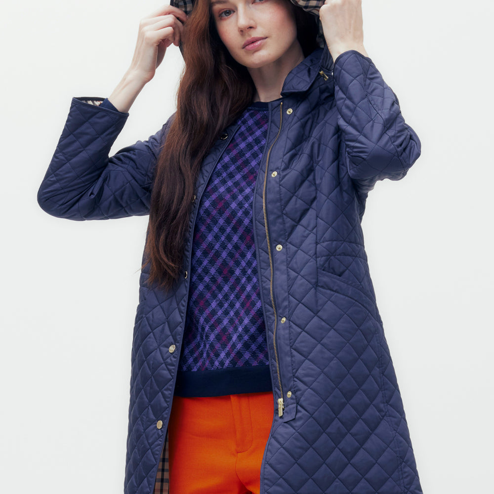 
                      
                        Quilted Jacket with Hood
                      
                    