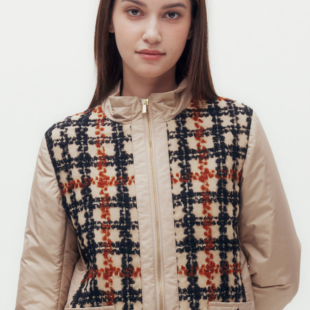 
                      
                        Jacquard Patched Blouson Jacket
                      
                    