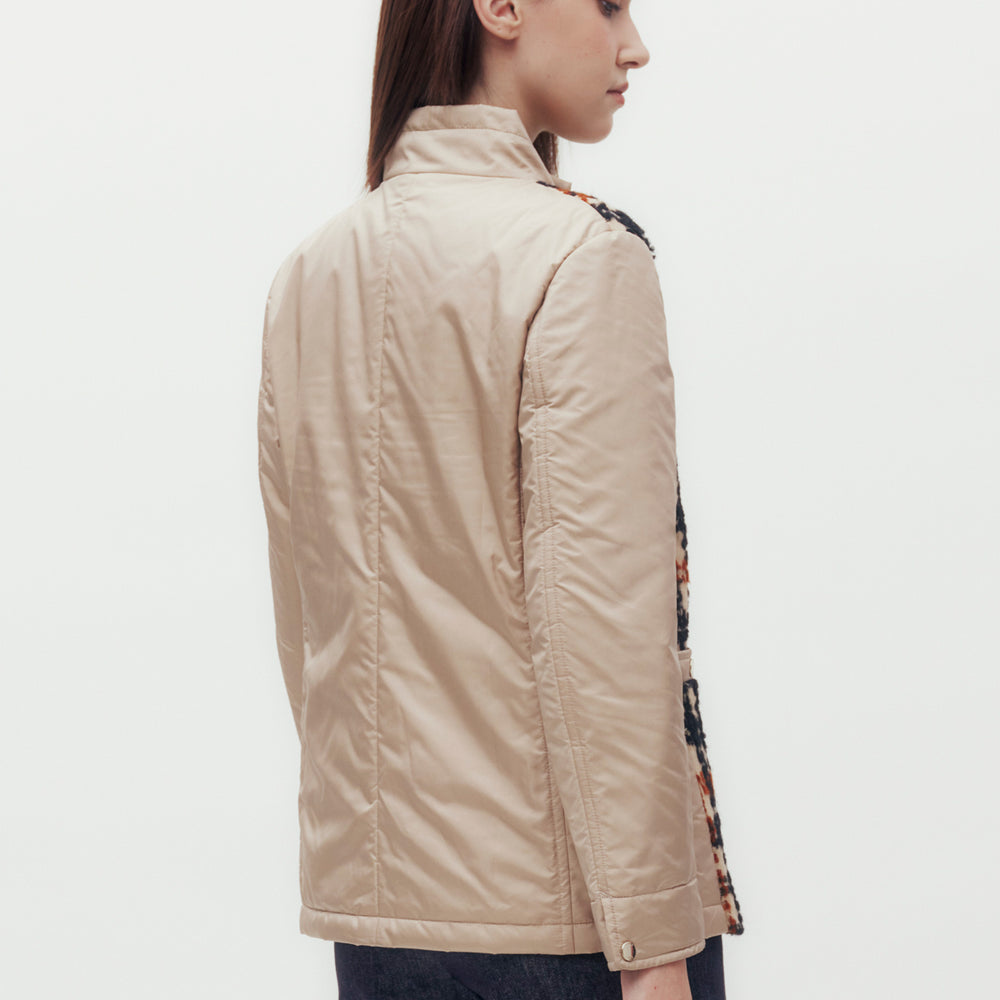 Jacquard Patched Blouson Jacket