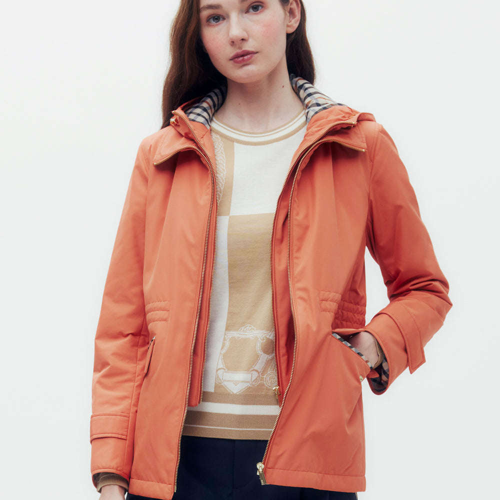 
                      
                        Double Layered Blouson Jacket
                      
                    