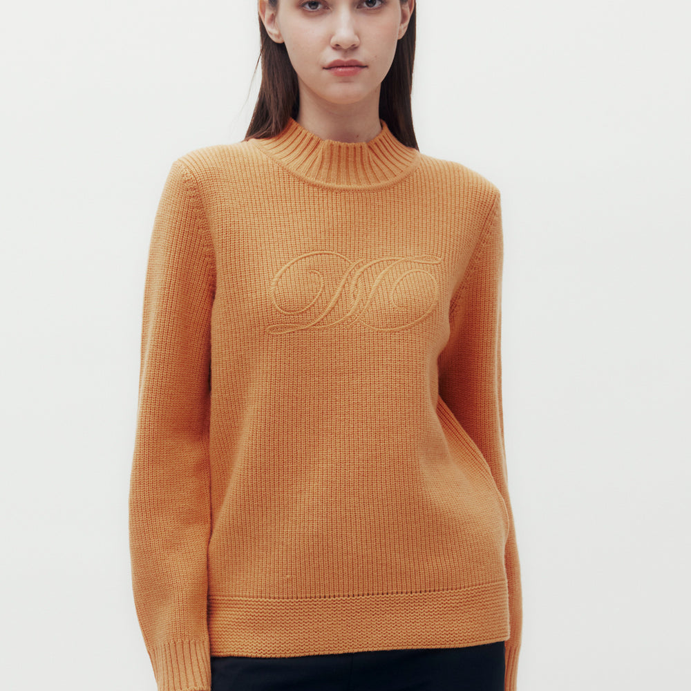 DD Jacquard Mock Neck Sweater