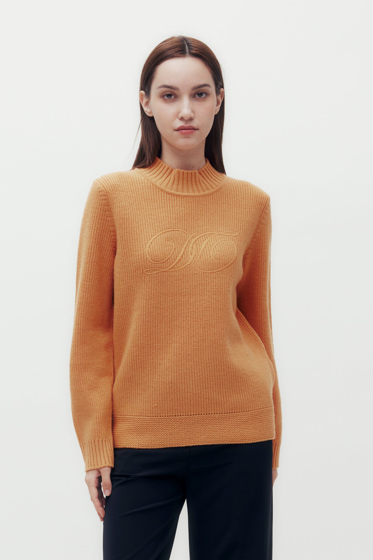 DD Jacquard Mock Neck Sweater