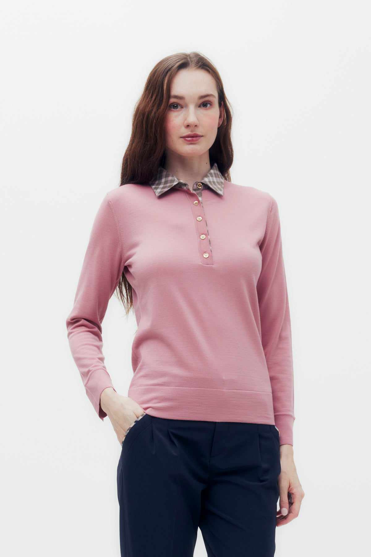 House Check Collar Polo Shirt