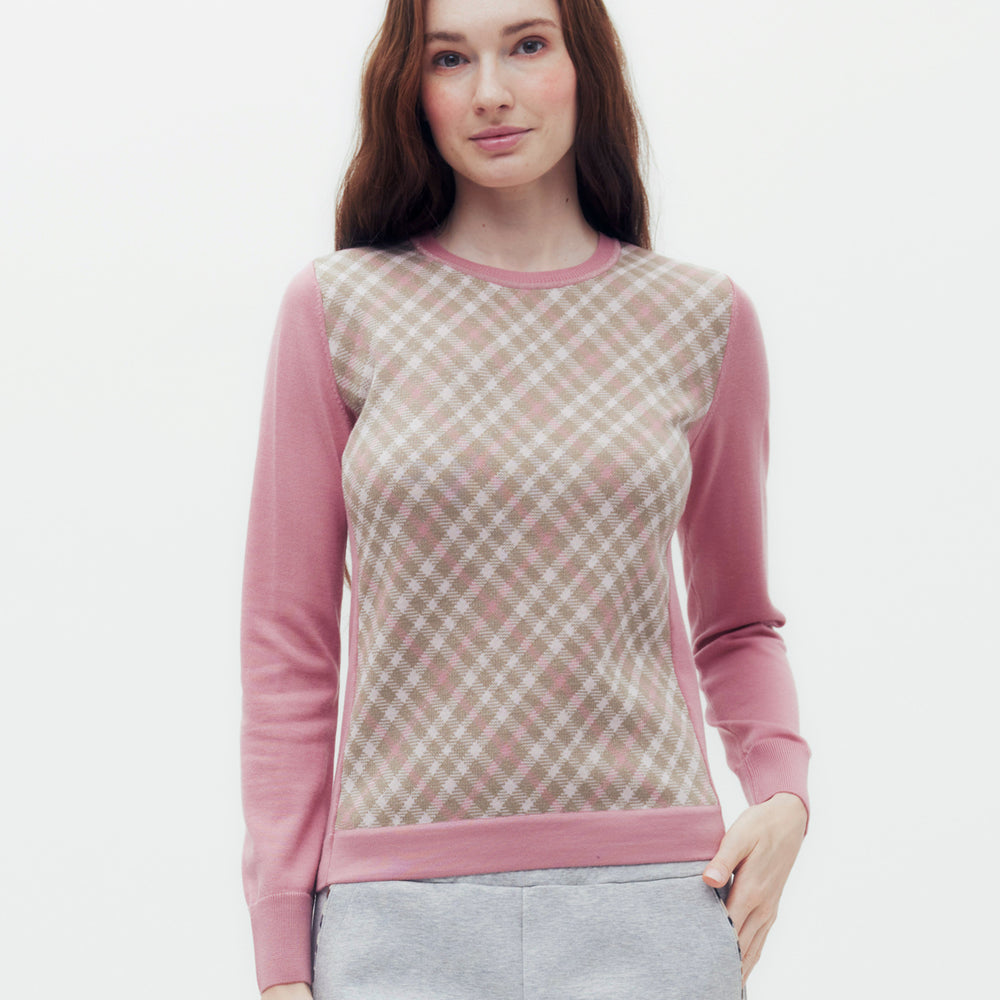 Bias Check Knit Sweater