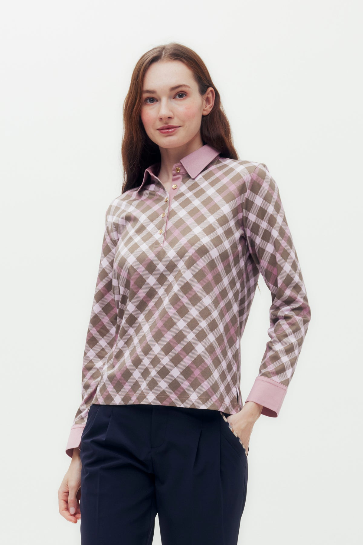 Bias Check Polo Shirt