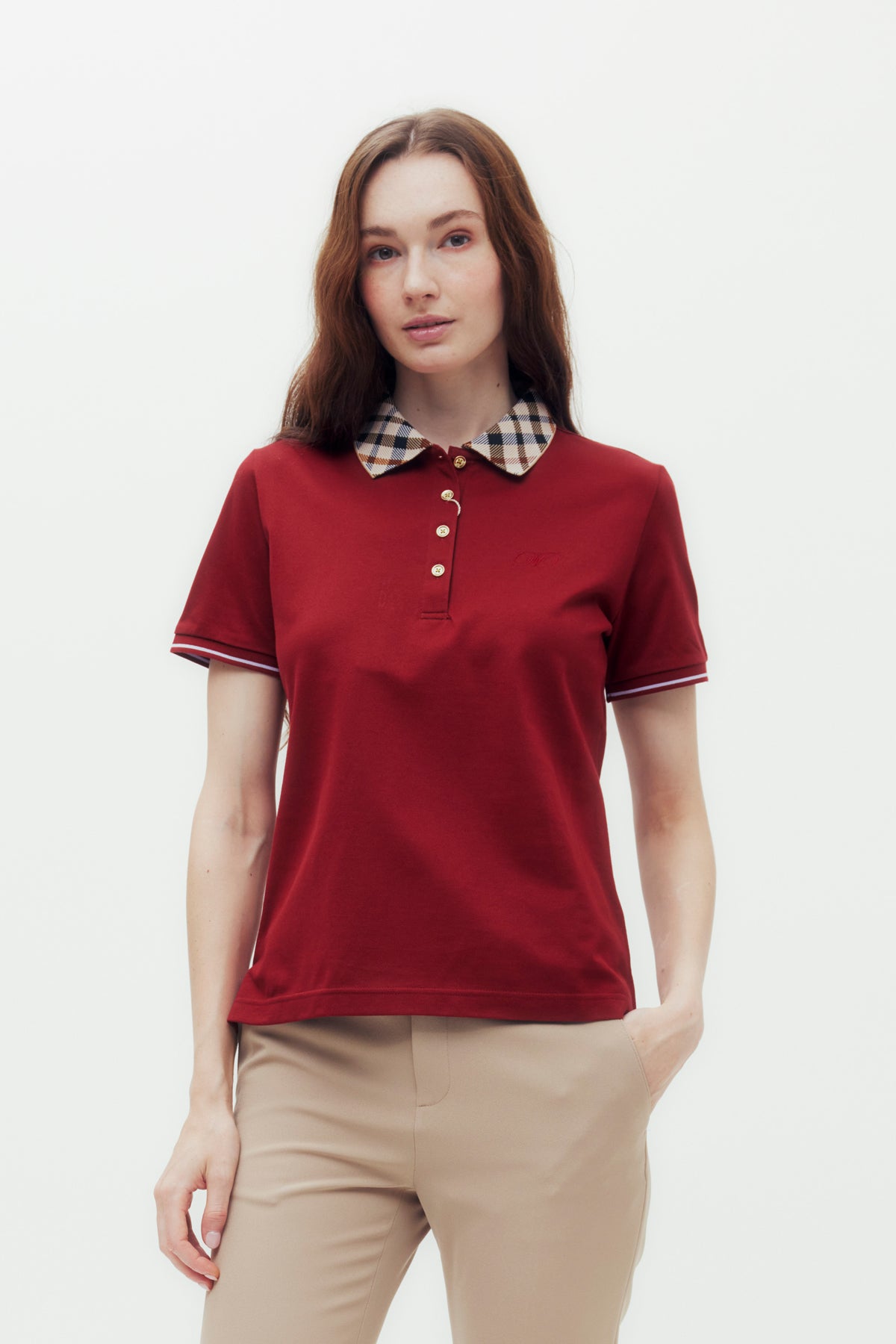 House Check Collar Polo Shirt