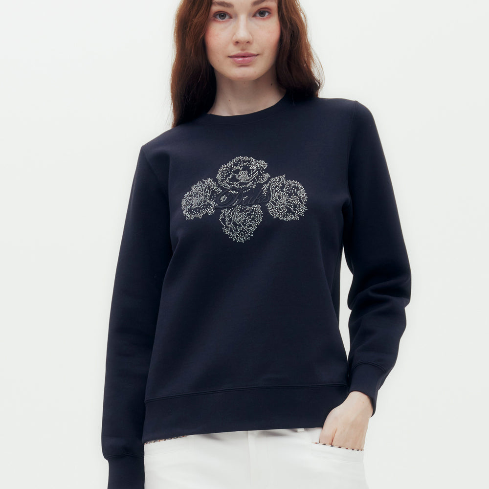 Carnation Embroidery Sweater