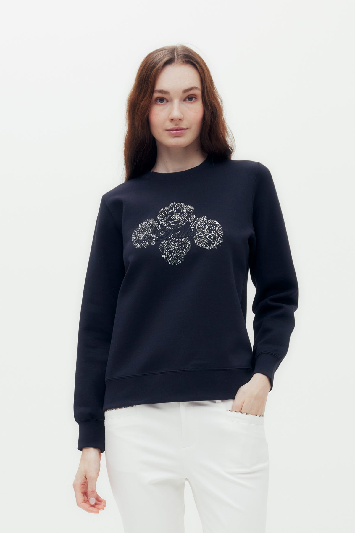 Carnation Embroidery Sweater