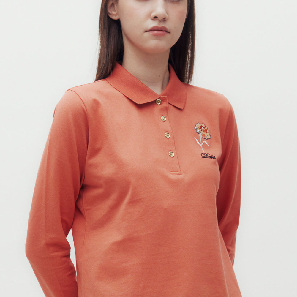 
                      
                        Carnation Motif Polo Shirt
                      
                    