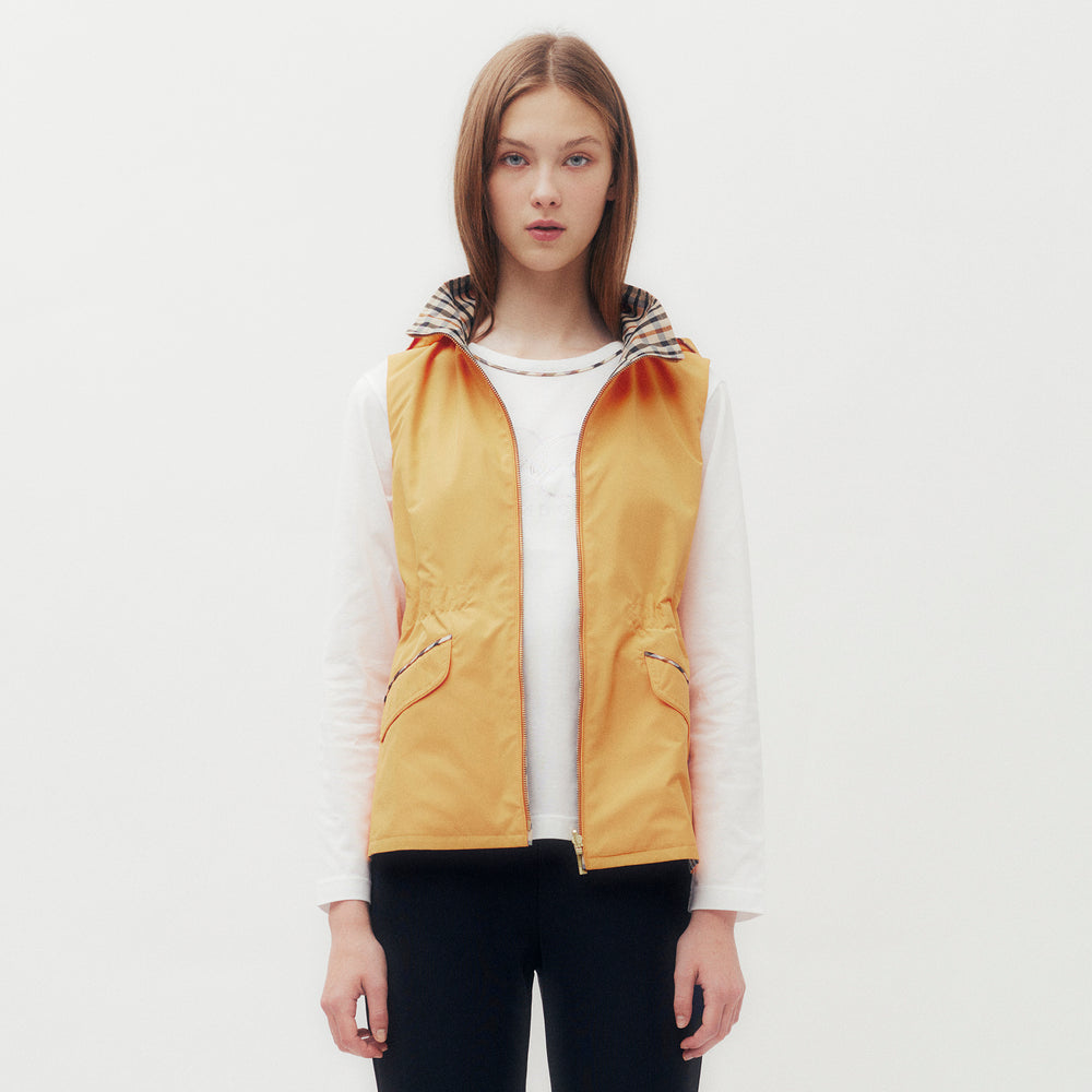 Reversible House Check Vest with Hood DGL