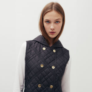 Big House Check Quilting Double-breasted Vest DGL