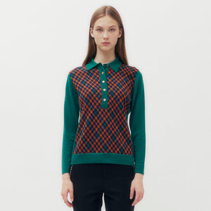 House Check Wool Polo Sweater DGL