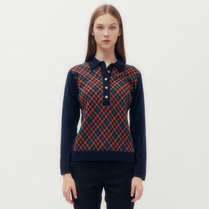 House Check Wool Polo Sweater DGL