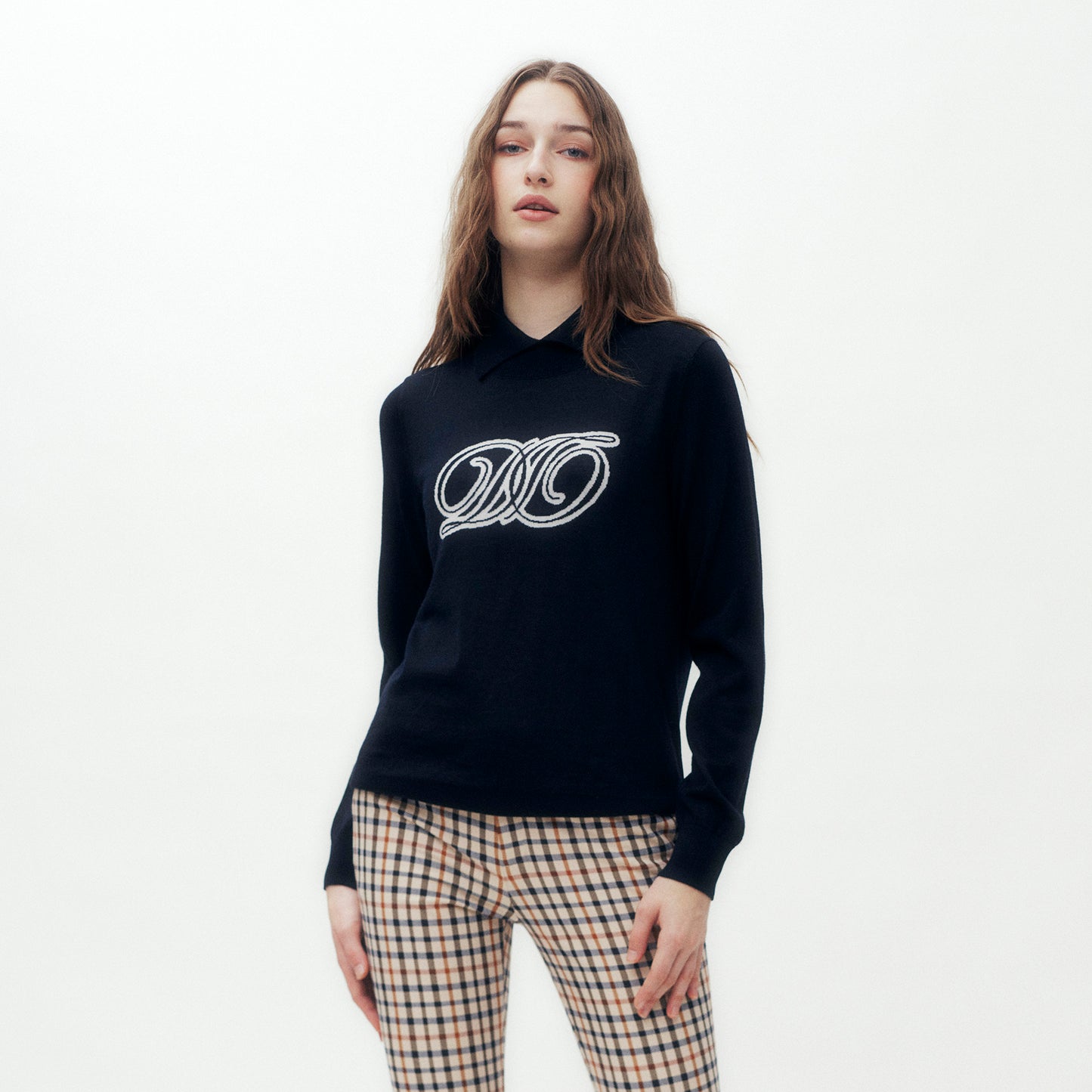 DD Logo Polo Knit Sweater DG L