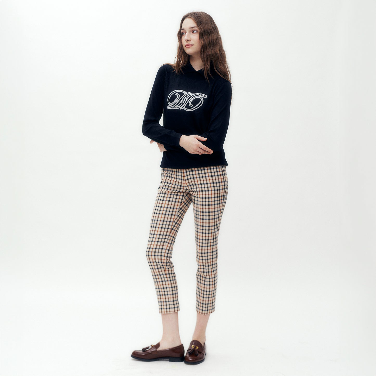 DD Logo Polo Knit Sweater DG L