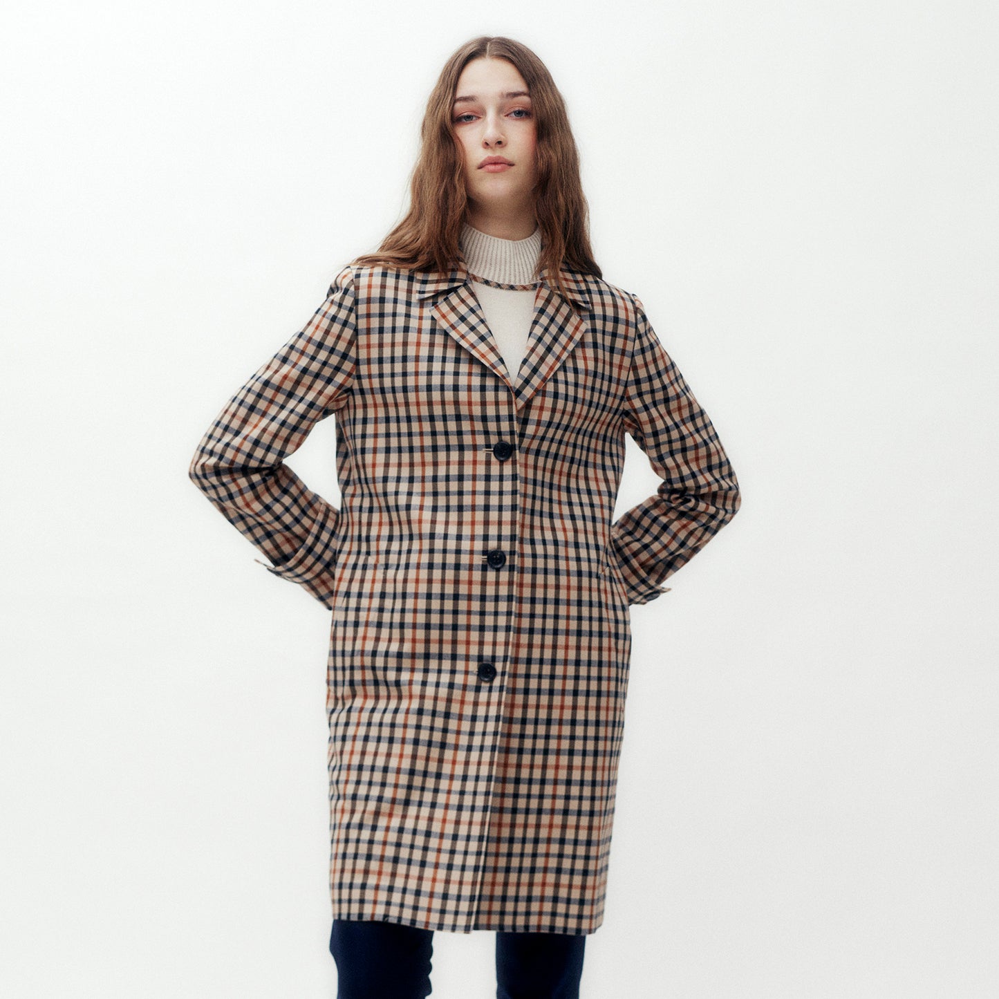 Classic House Check Long Coat DG L