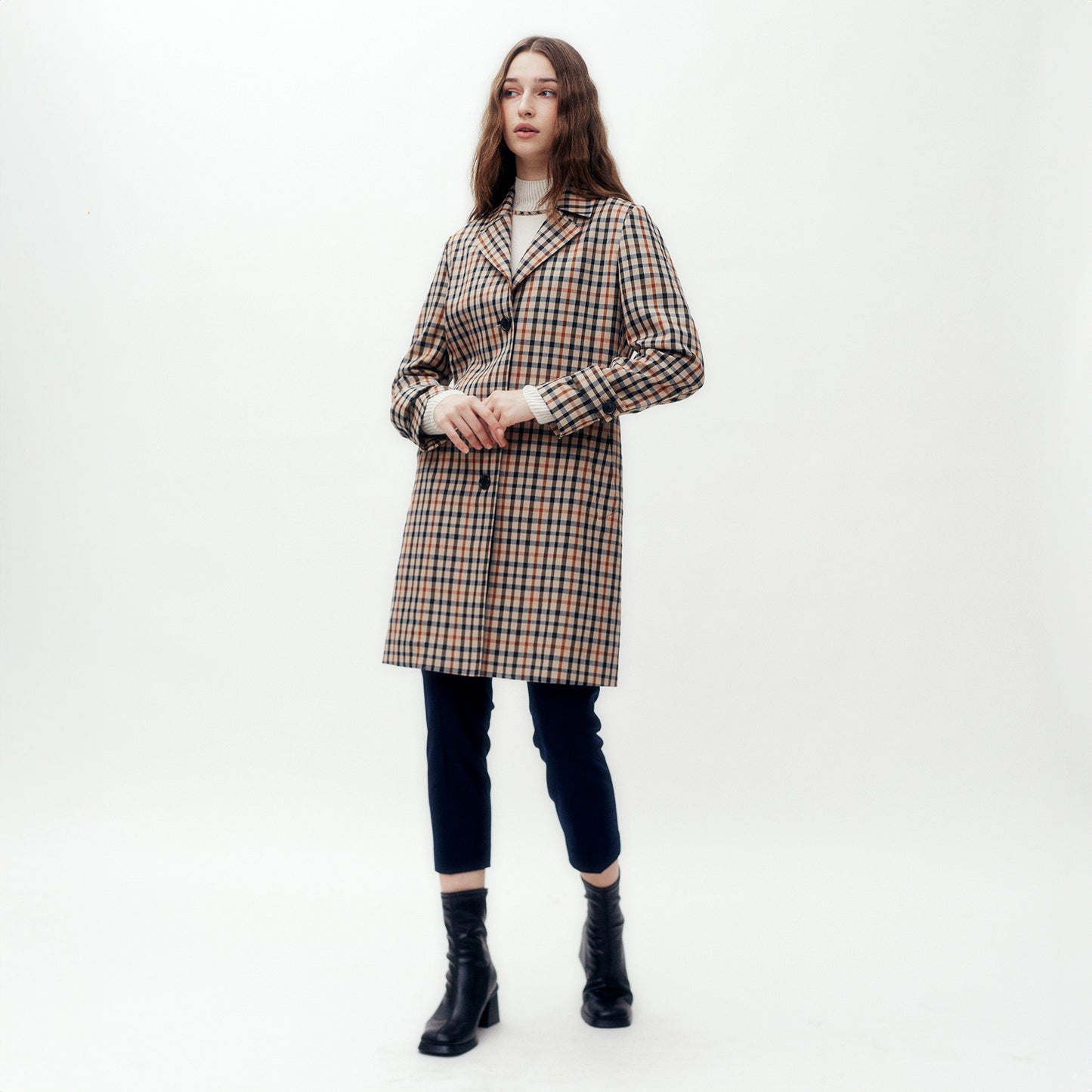 Classic House Check Long Coat DG L
