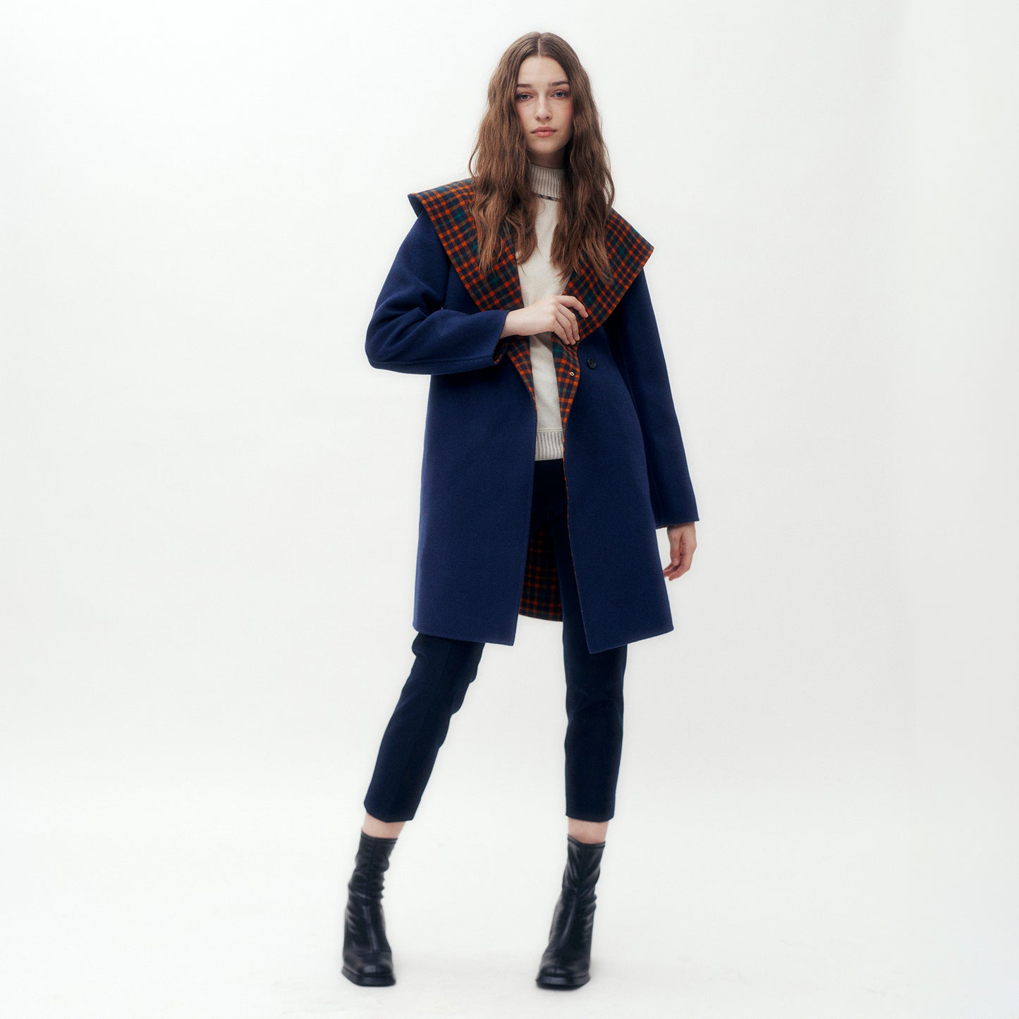 House Check Double Face Coat DG L