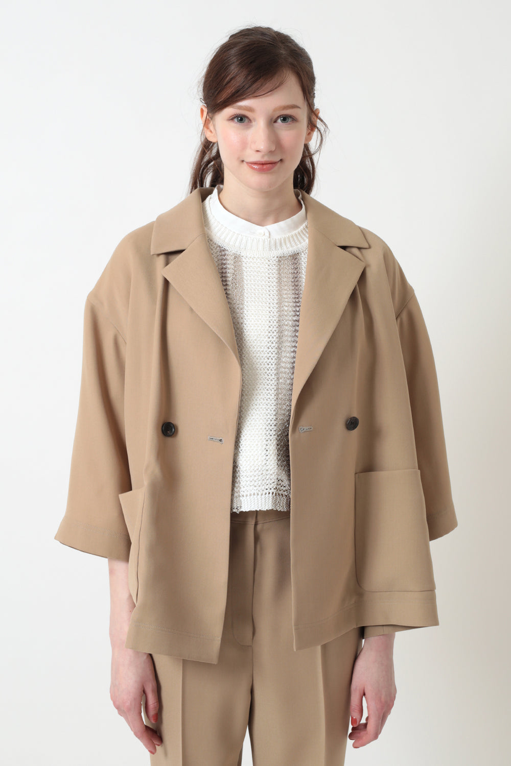 Double-Breast Cropped Jacket