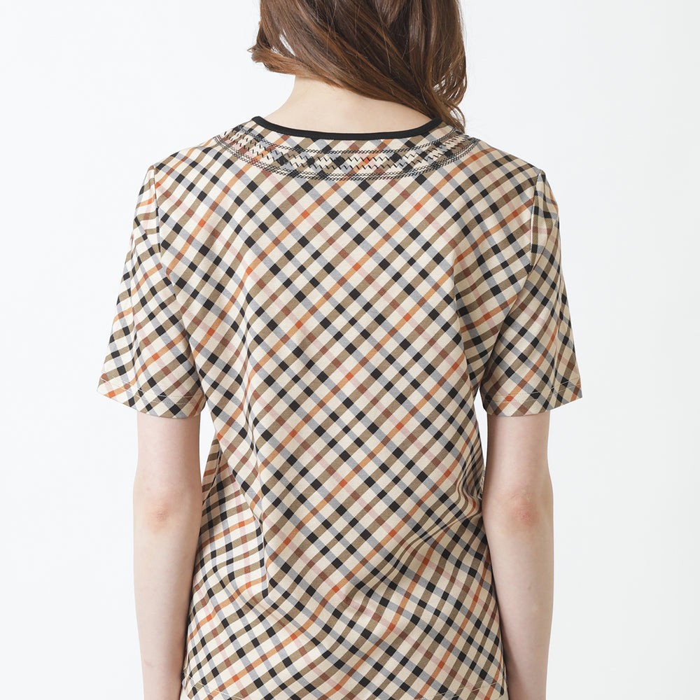 Bias House Check Crew Neck T-Shirt